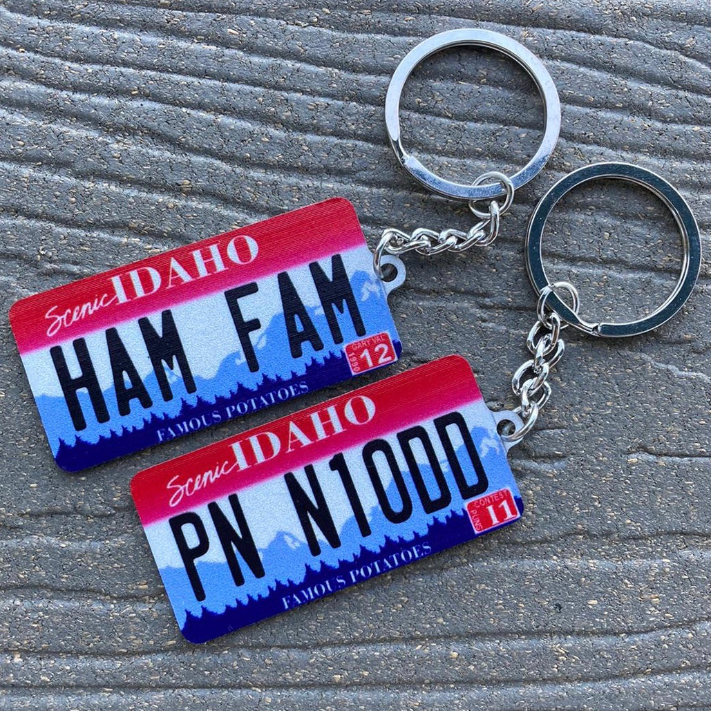 Idaho License Plate Custom Keychain