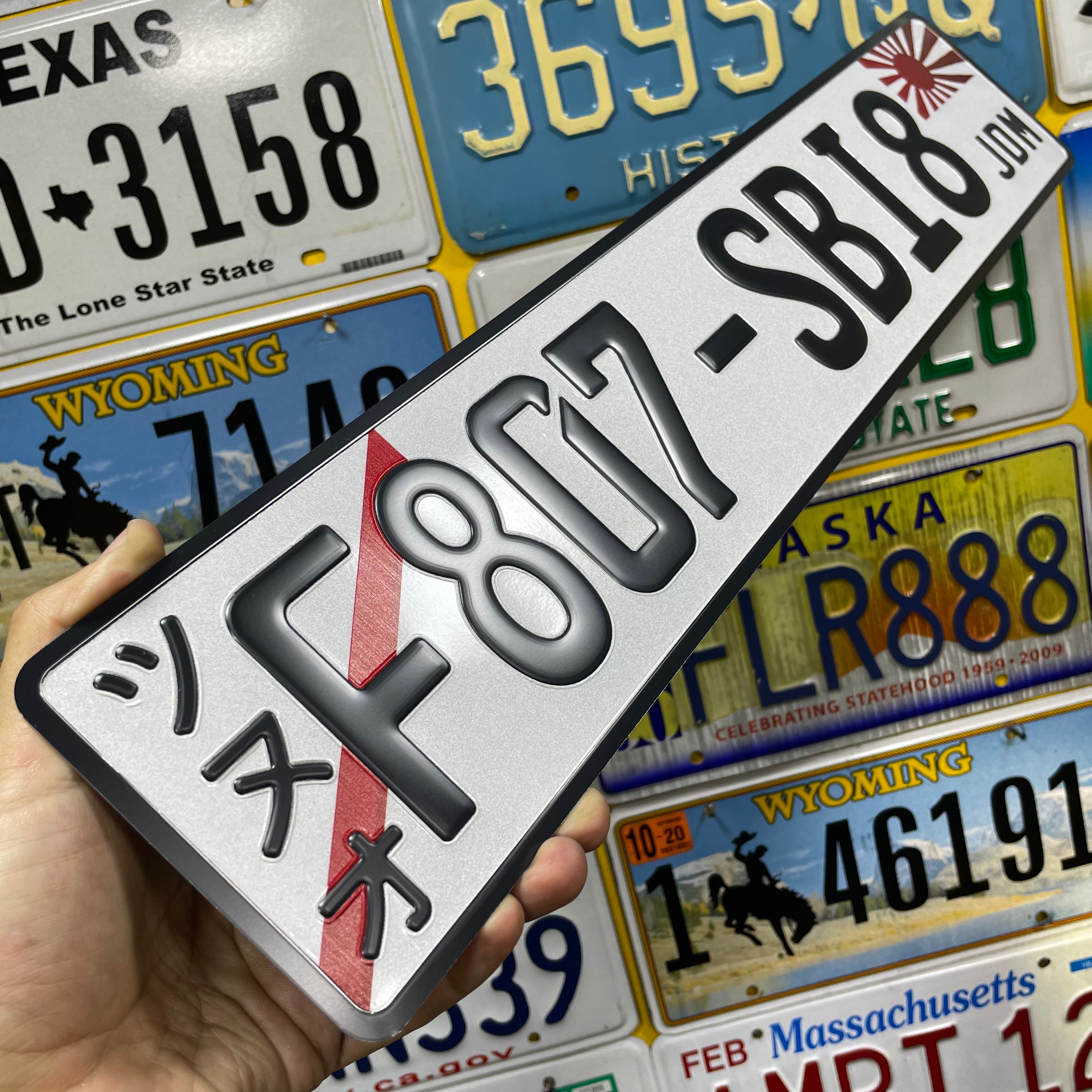 Custom European Aluminium Embossed Vanity License Plate