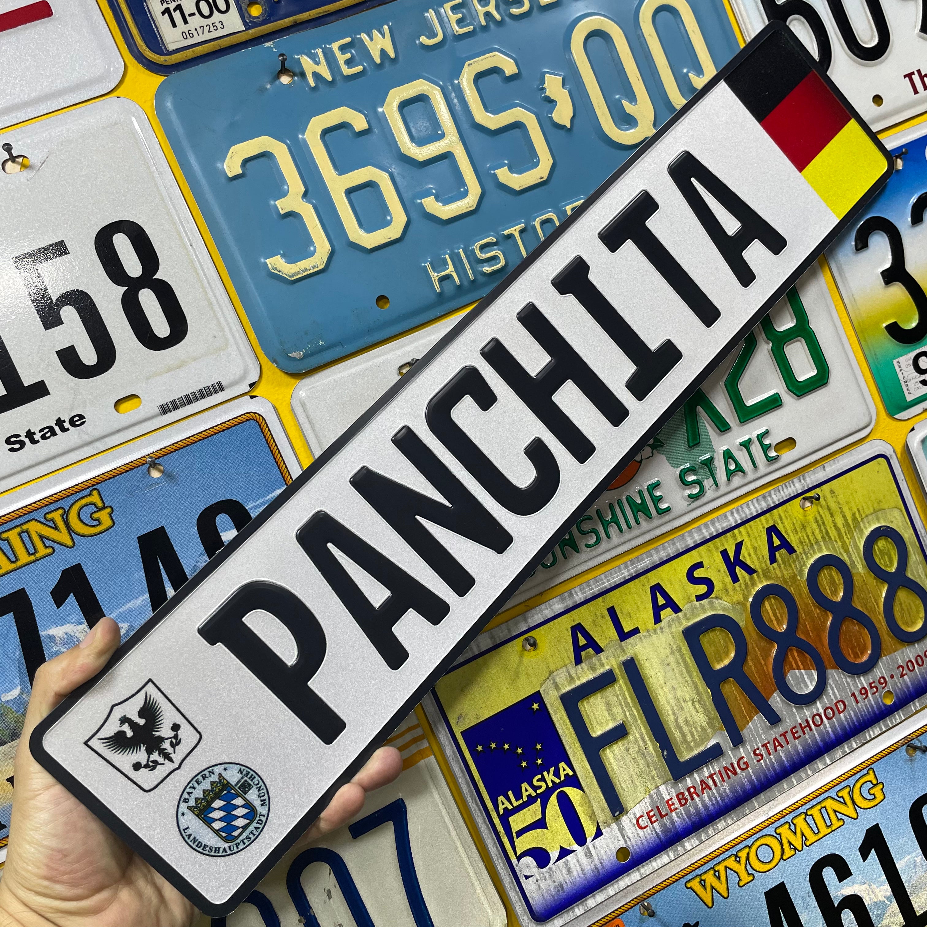 Custom European Aluminium Embossed Vanity License Plate