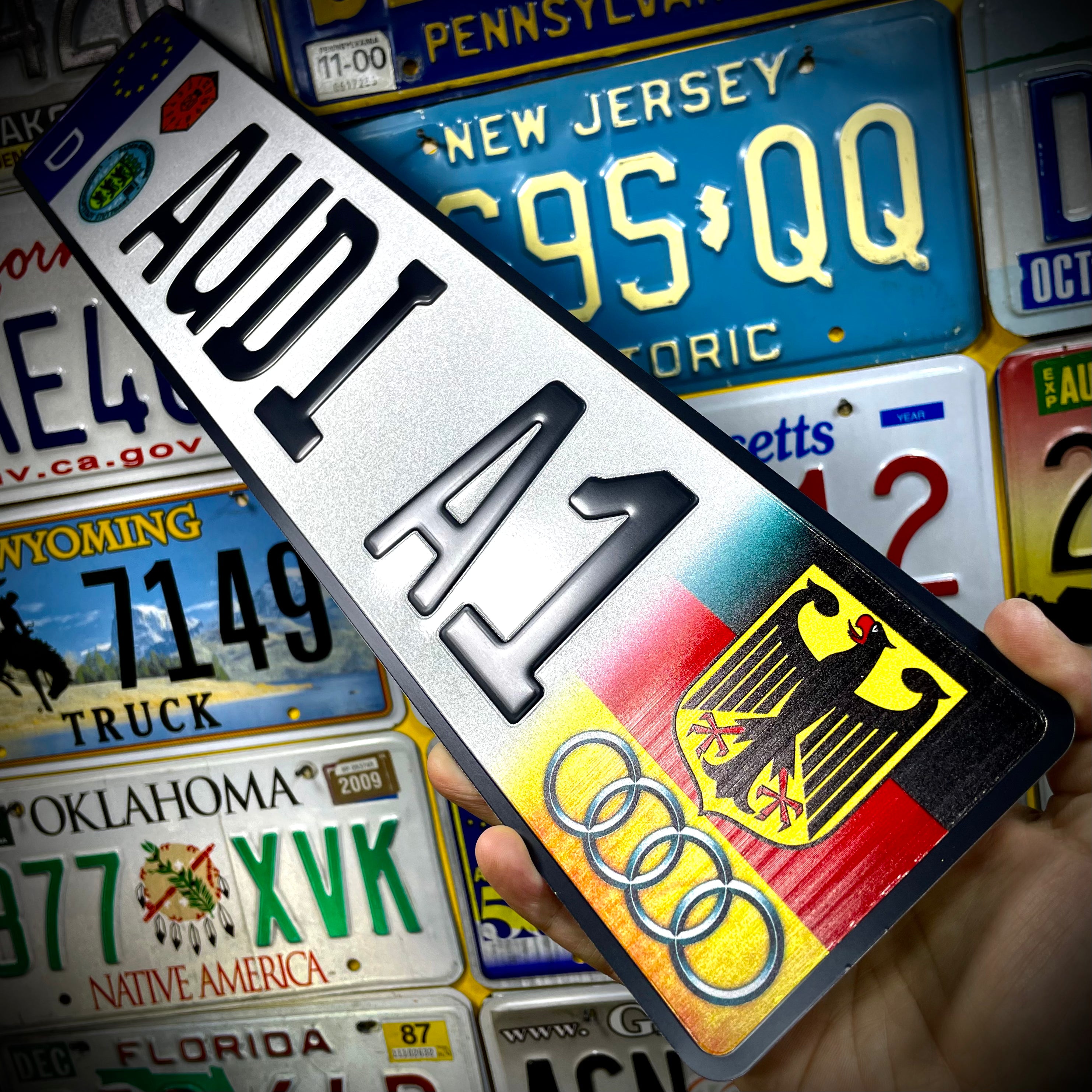 Custom European Aluminium Embossed Vanity License Plate