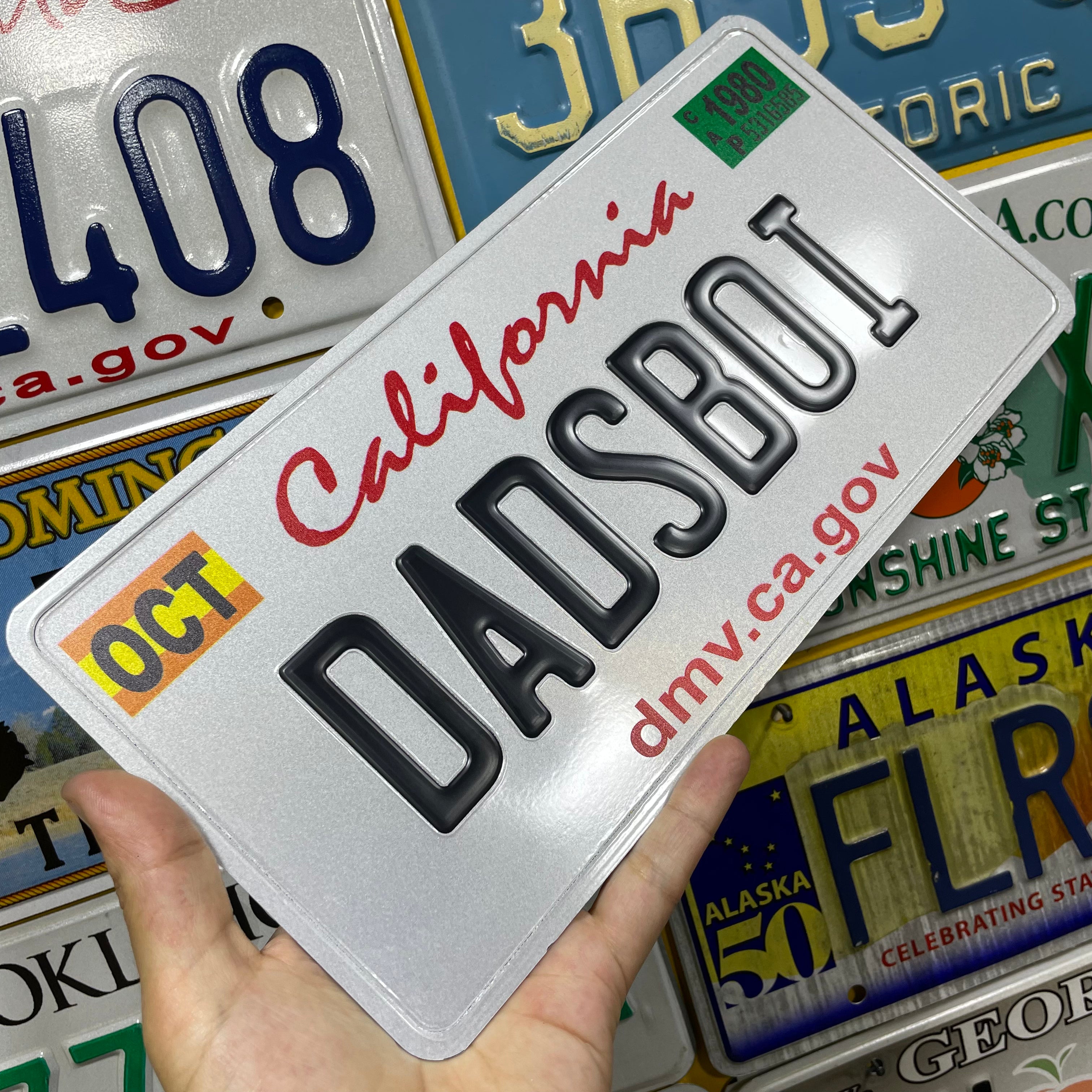 Custom US Aluminium Embossed Vanity License Plate