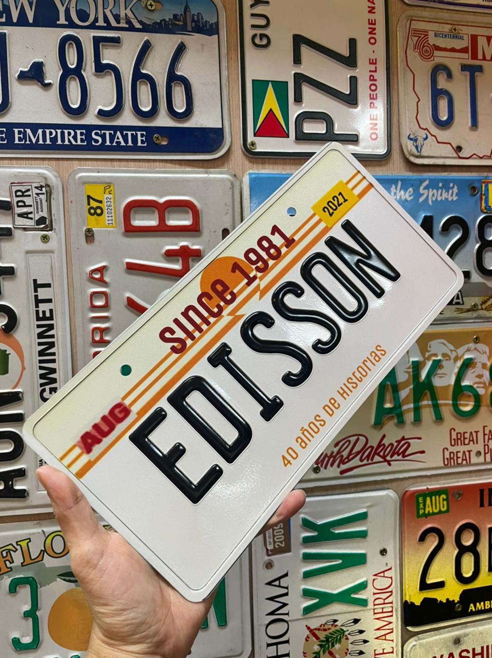 Custom US Aluminium Embossed Vanity License Plate