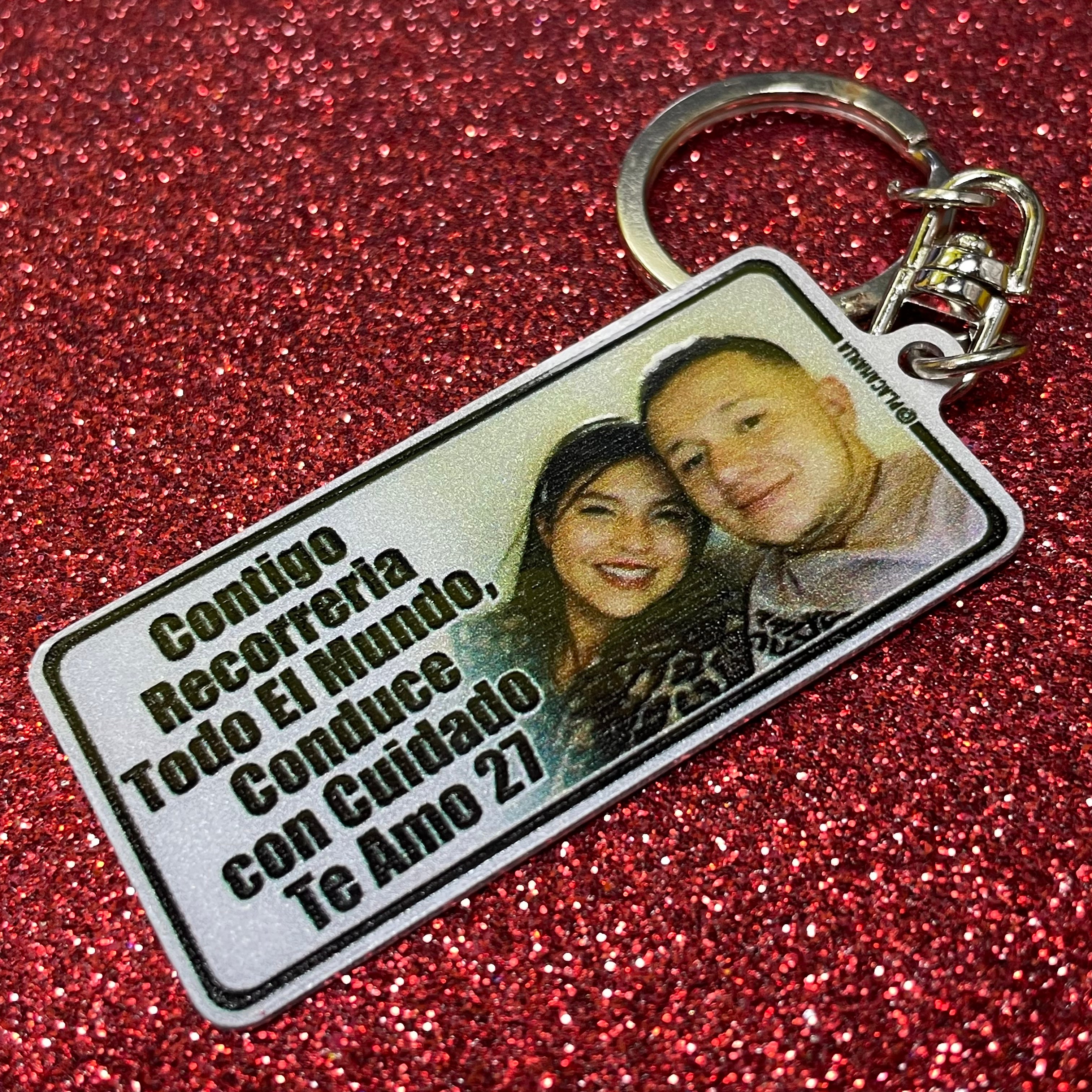 Custom US License Plate Keychain