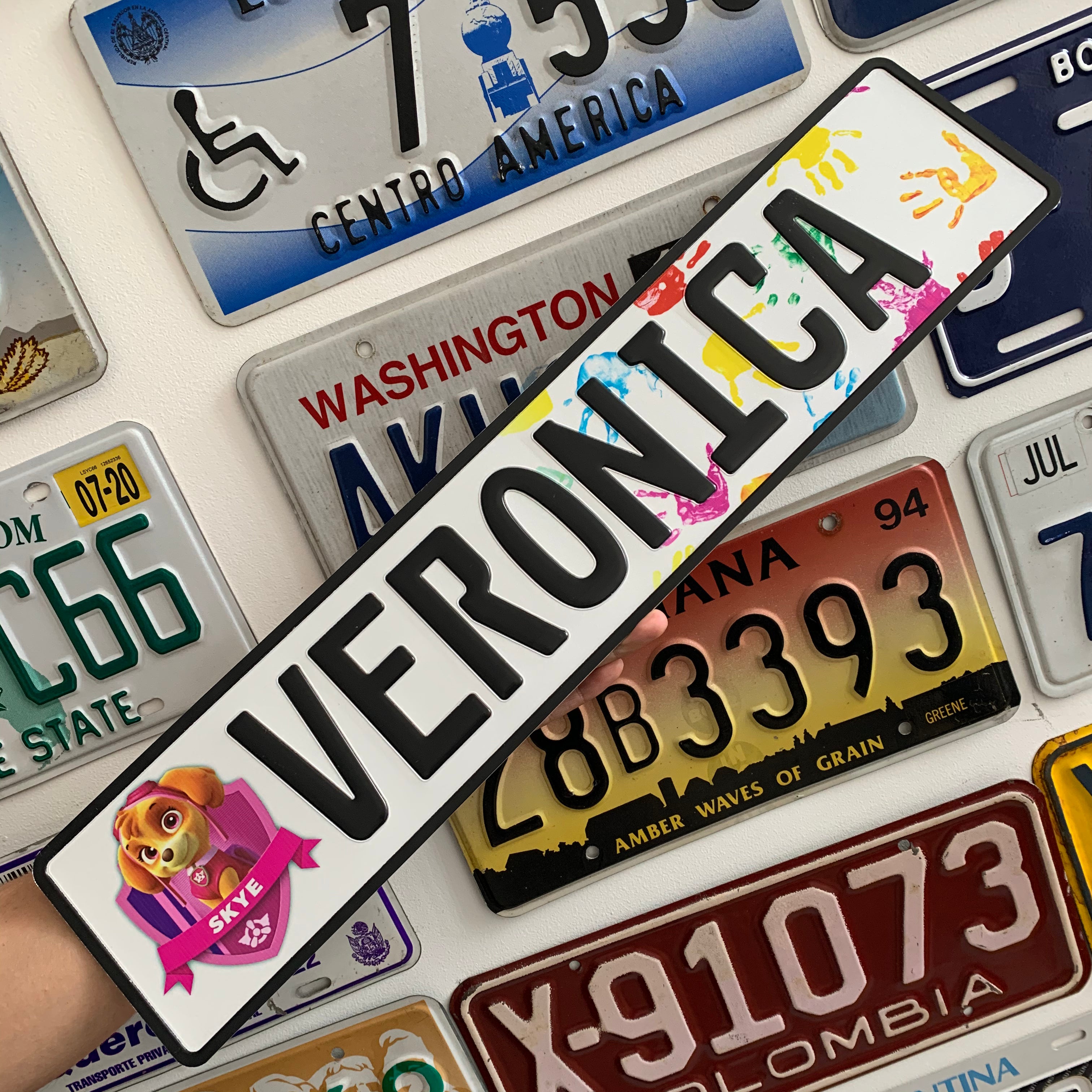 Custom European Aluminium Embossed Vanity License Plate