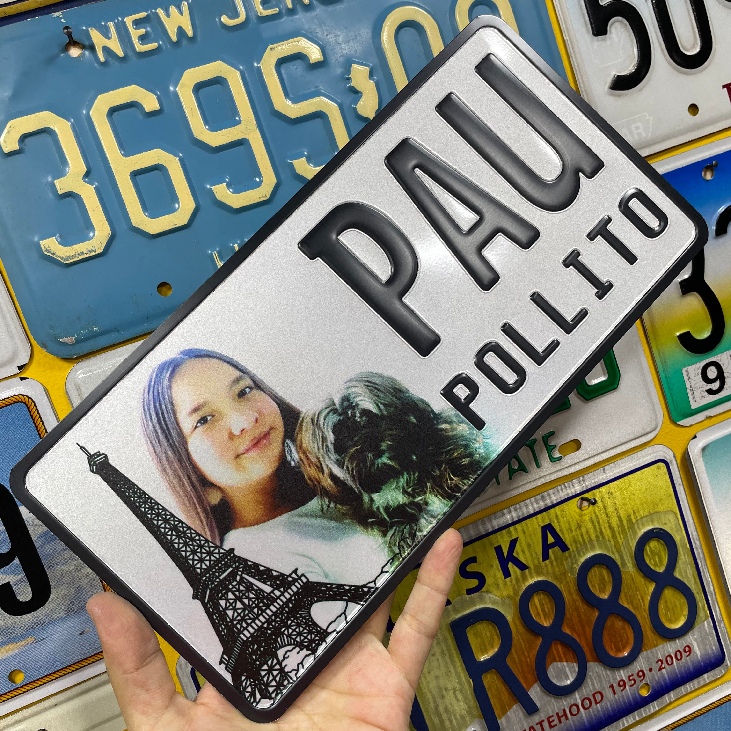 Custom US Aluminium Embossed Vanity License Plate