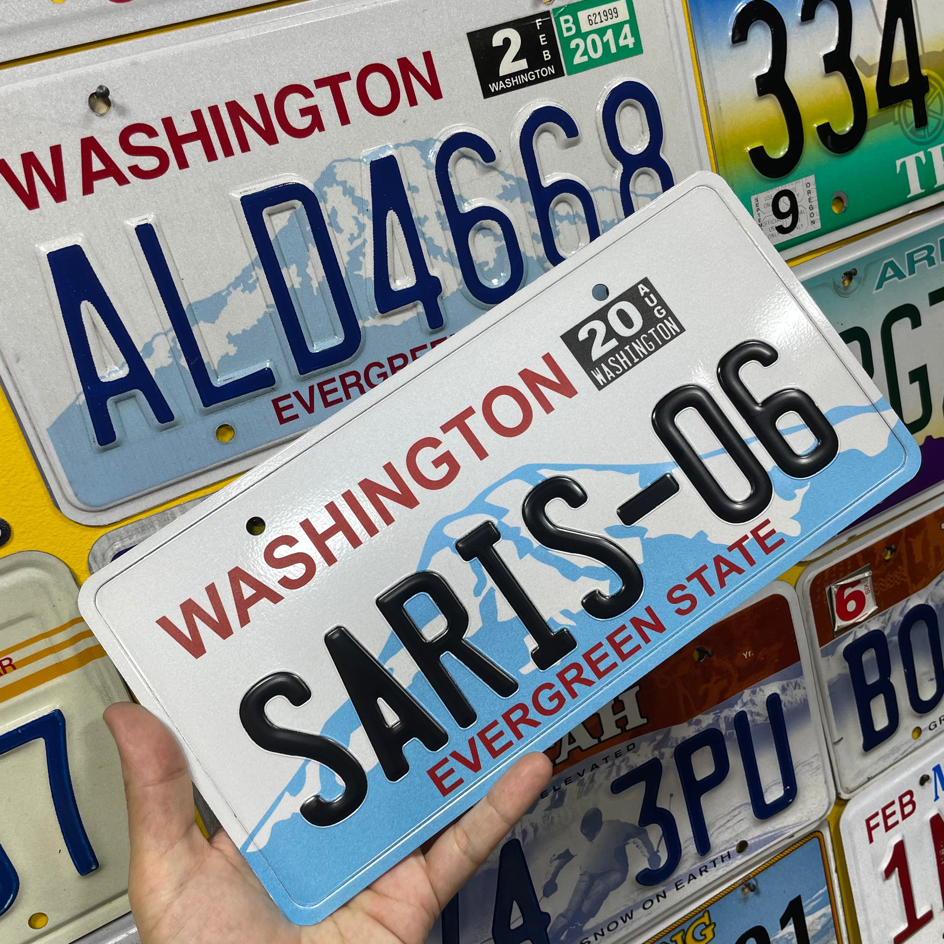 Custom US Aluminium Embossed Vanity License Plate