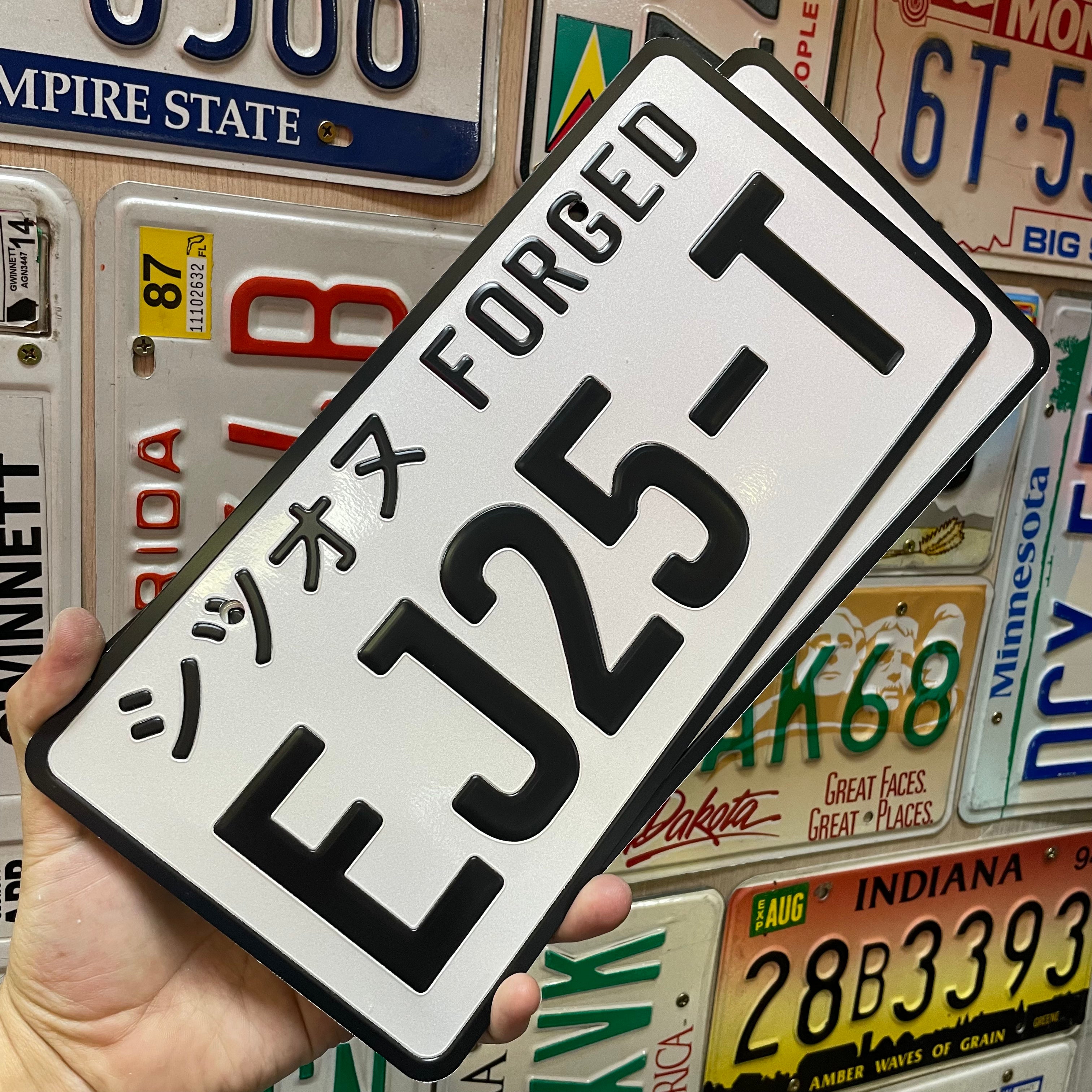 Custom US Aluminium Embossed Vanity License Plate