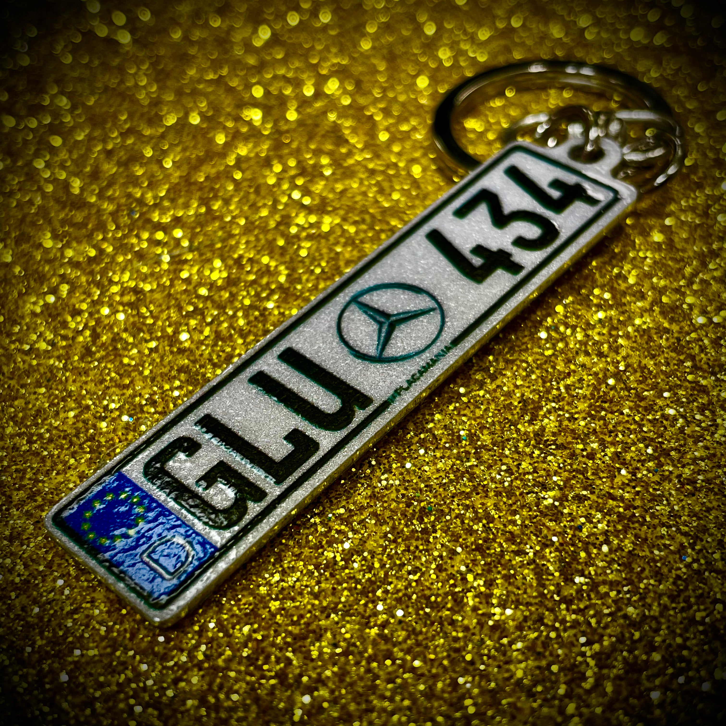 France Euro Plate Keychain
