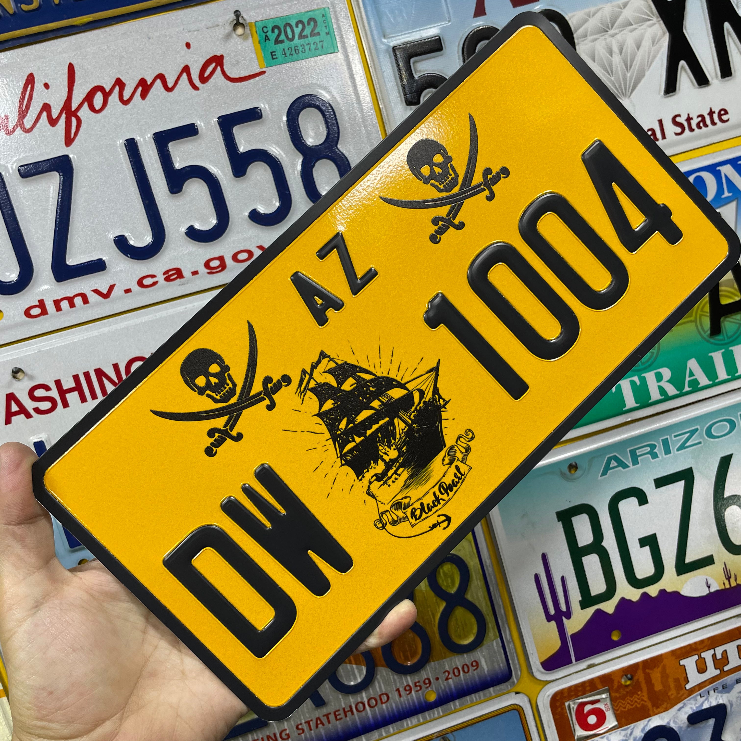 Custom US Aluminium Embossed Vanity License Plate