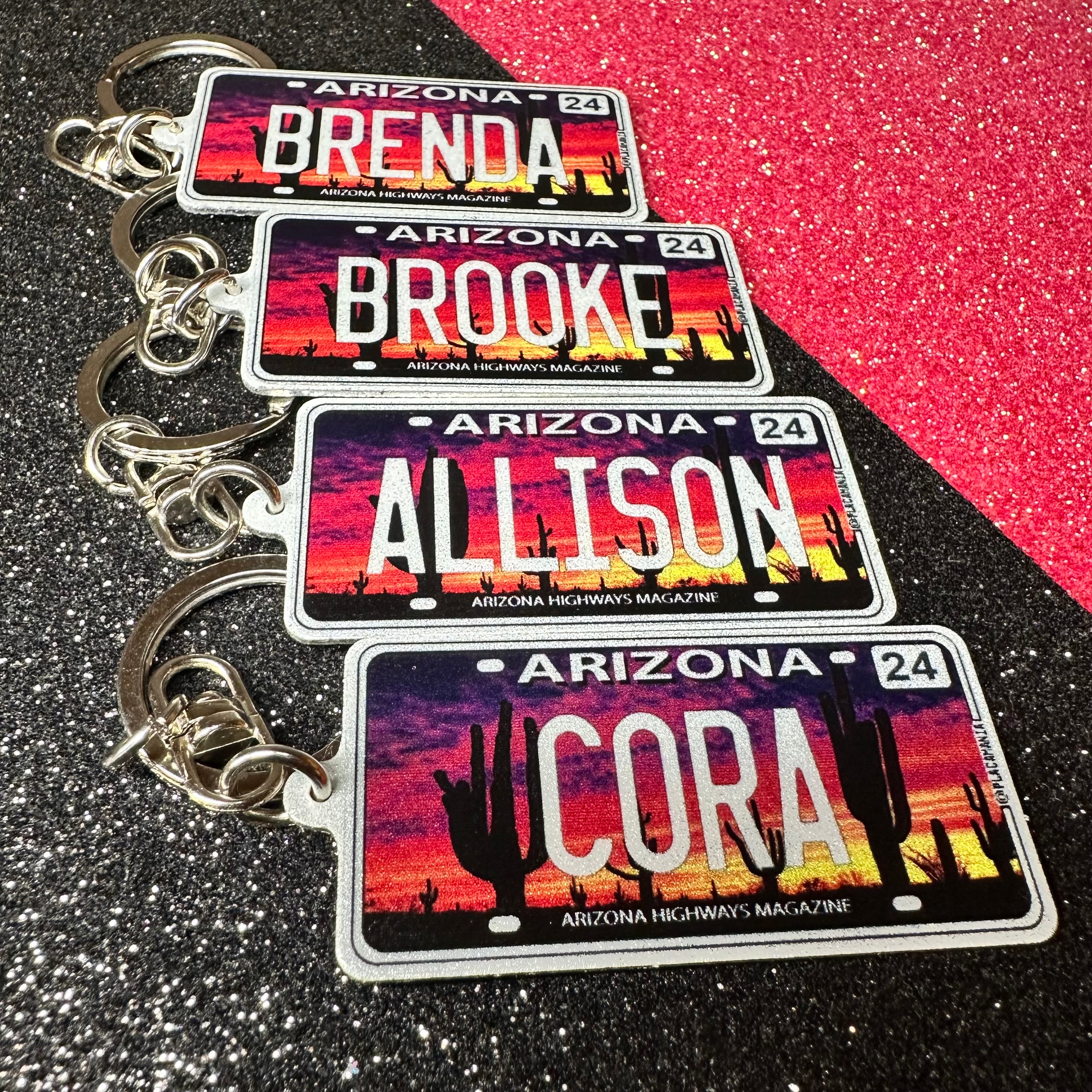 Arizona License Plate Custom Keychain