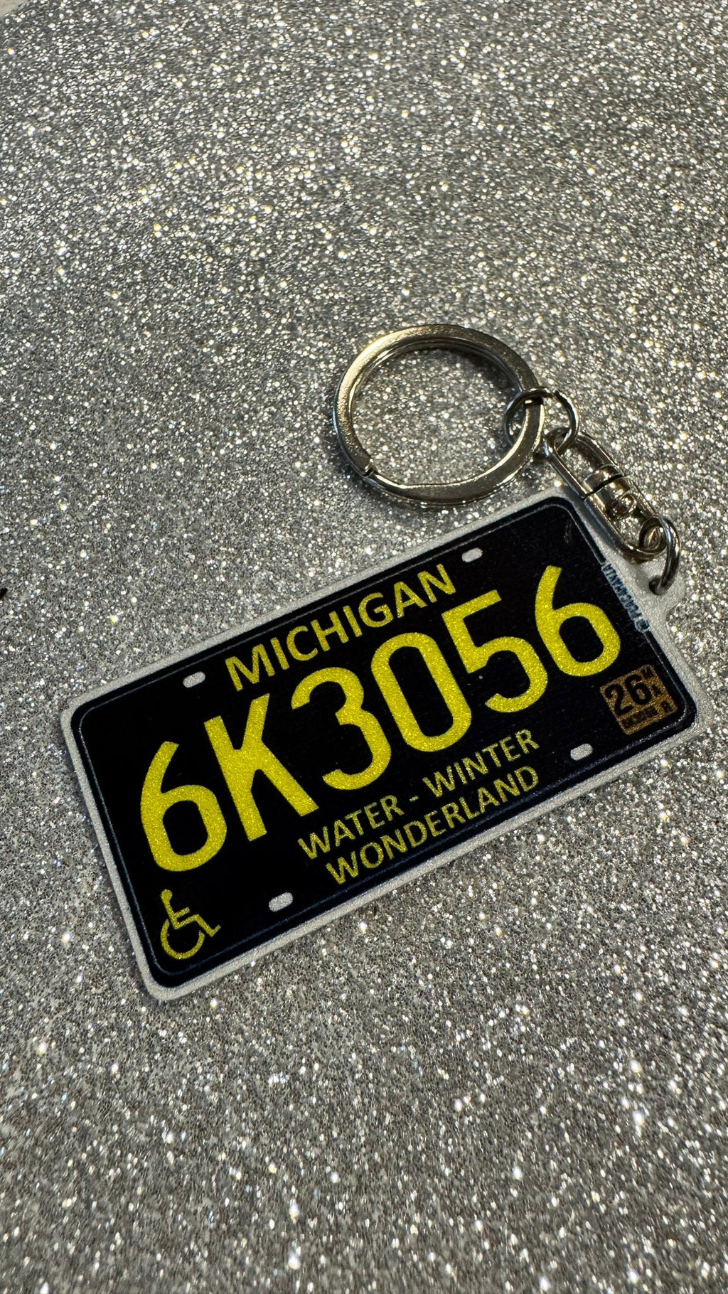 Custom US License Plate Keychain
