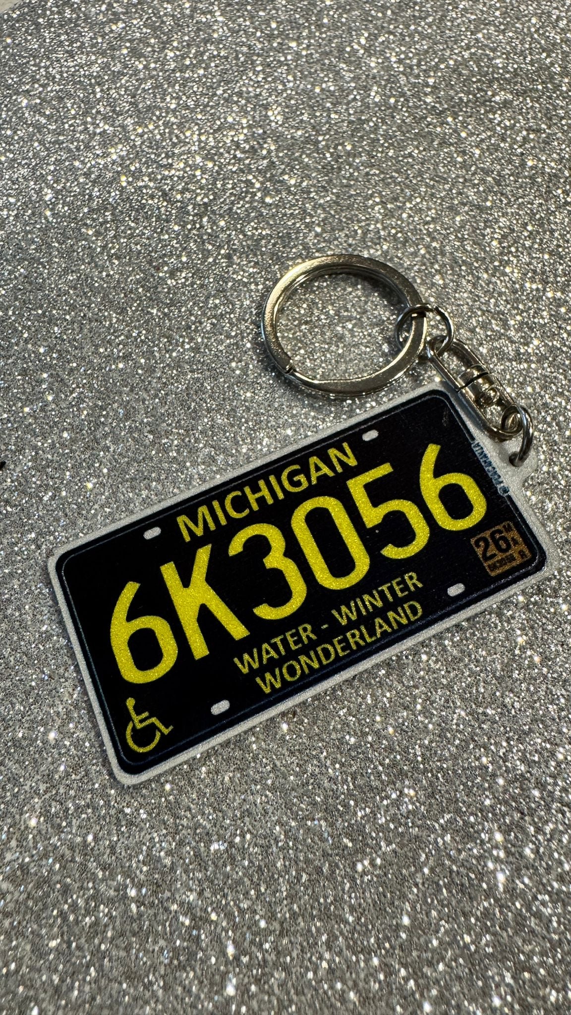 Custom US License Plate Keychain