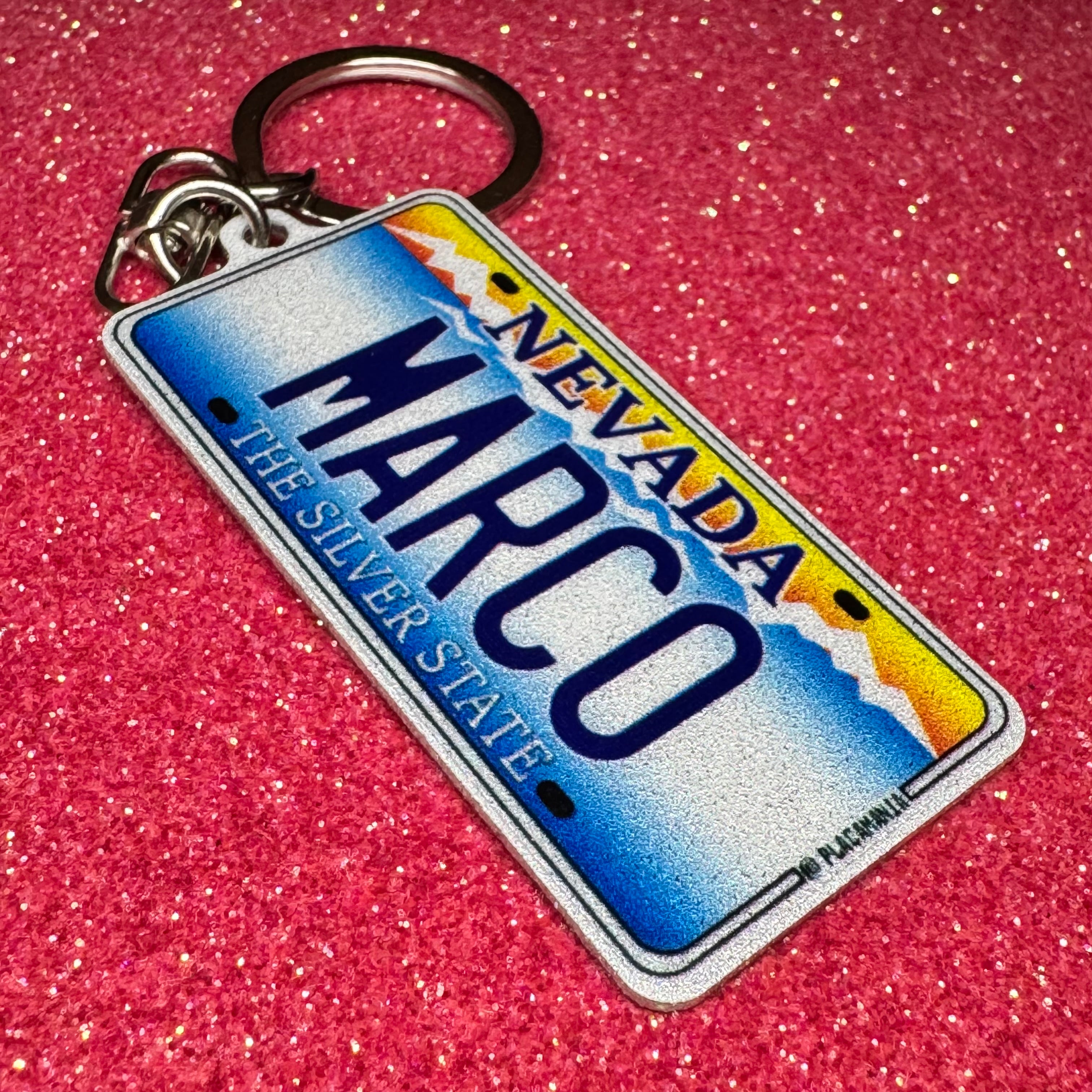 Nevada License Plate Custom Keychain