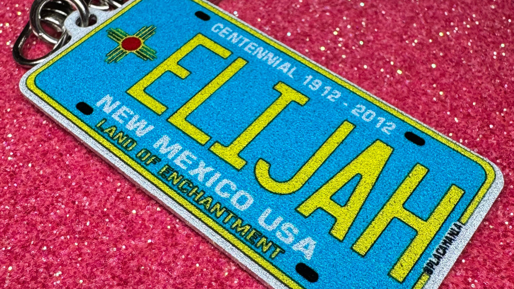 New Mexico License Plate Custom Keychain