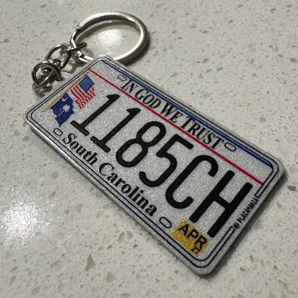 Custom US License Plate Keychain