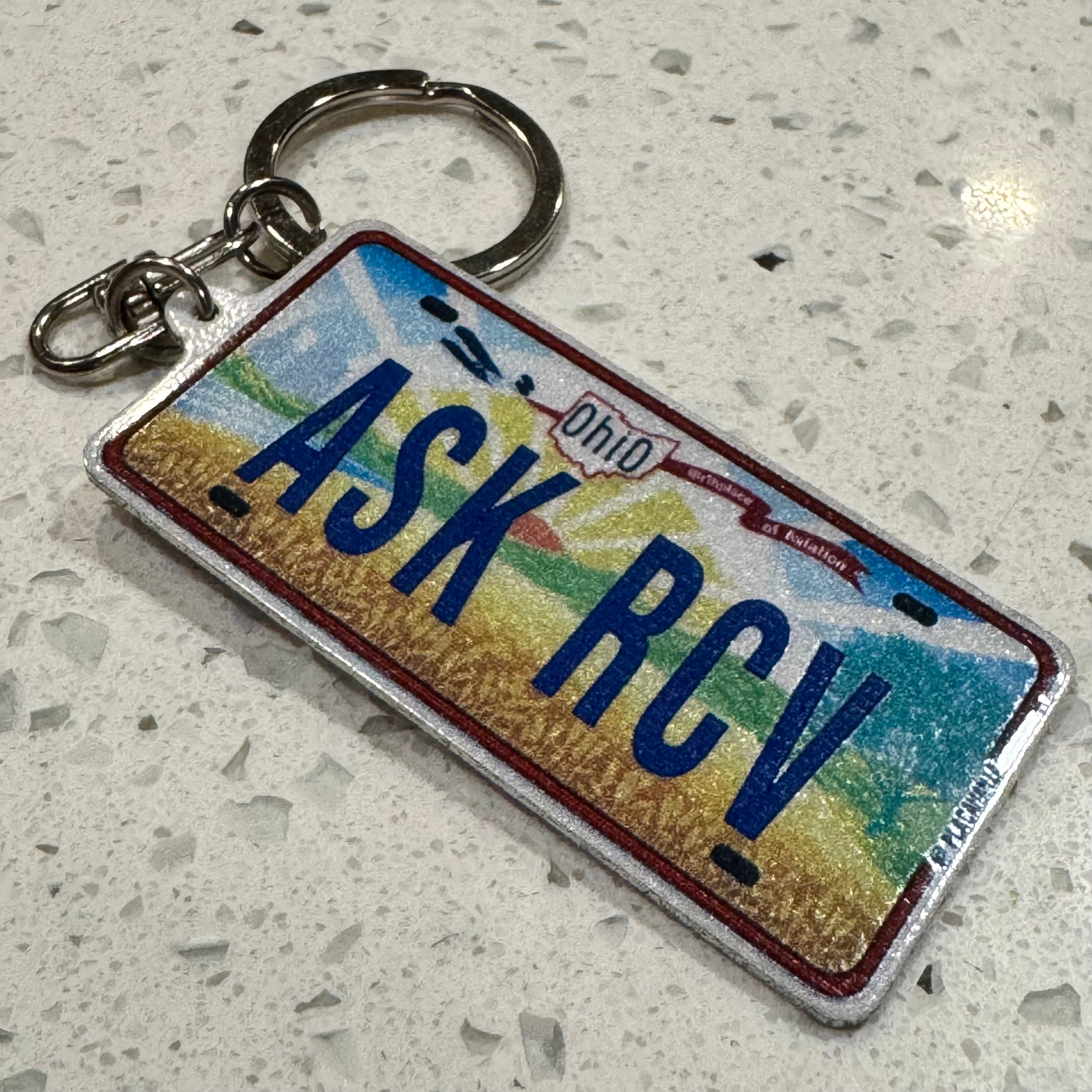 Custom US License Plate Keychain
