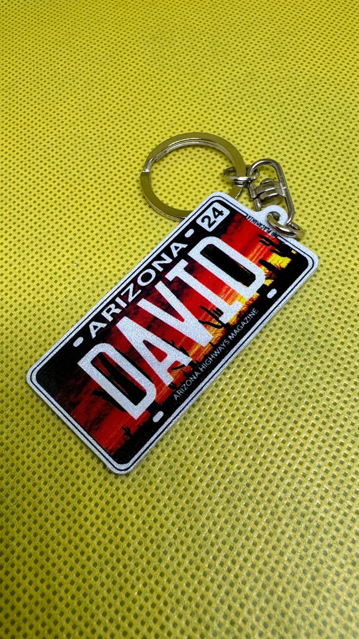 Arizona License Plate Custom Keychain