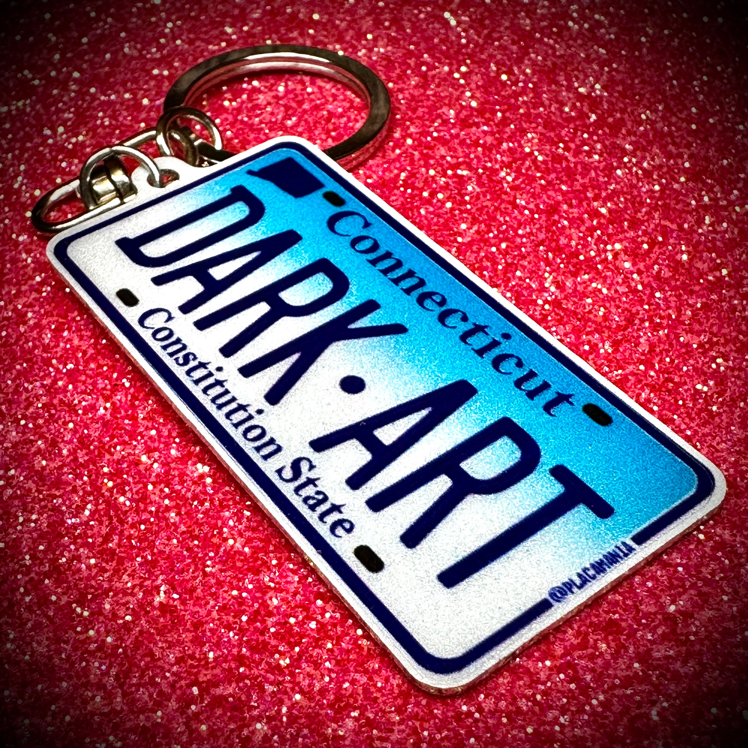Connecticut License Plate Custom Keychain
