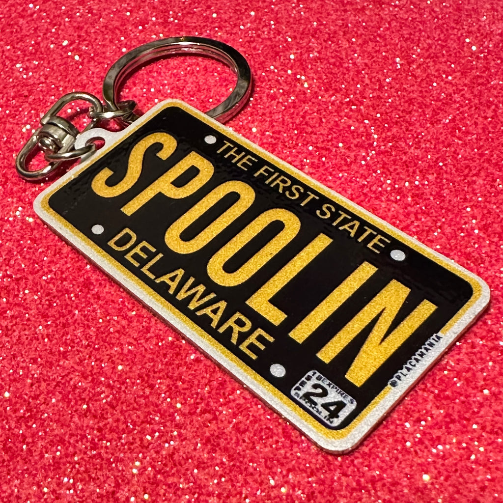 Delaware License Plate Custom Keychain
