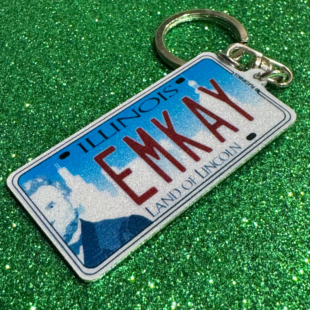 Custom US License Plate Keychain