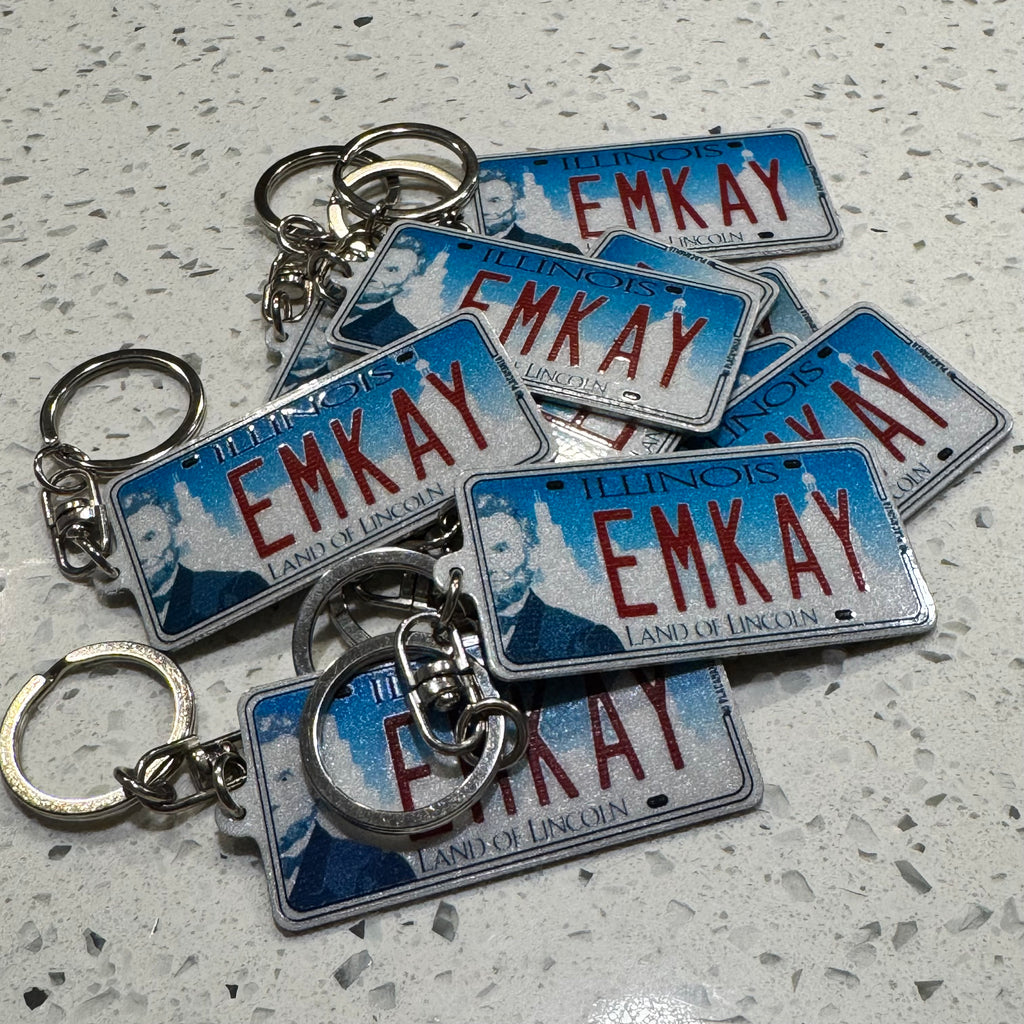 Custom US License Plate Keychain