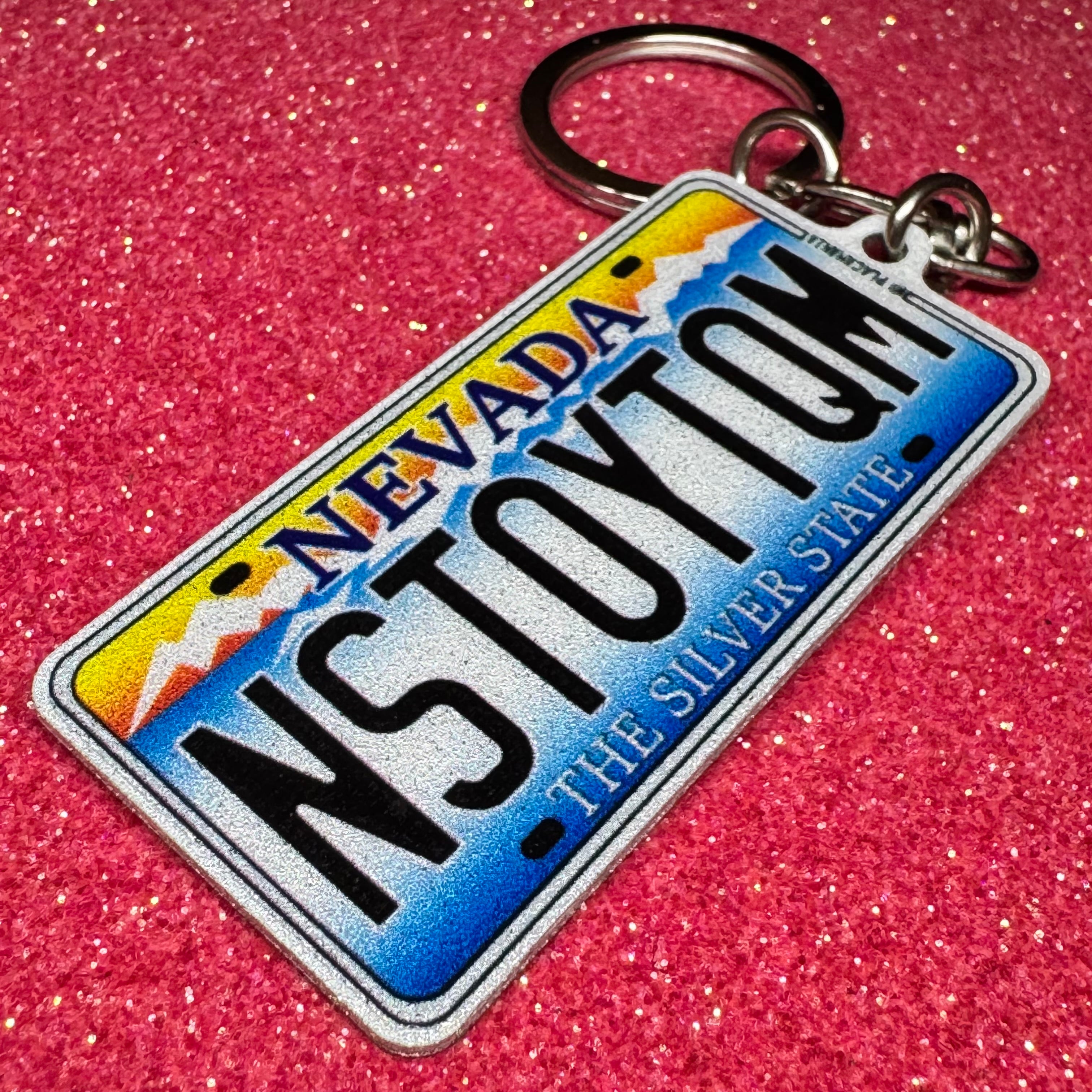 Nevada License Plate Custom Keychain