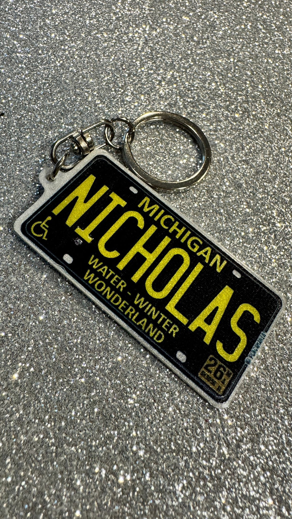 Custom US License Plate Keychain