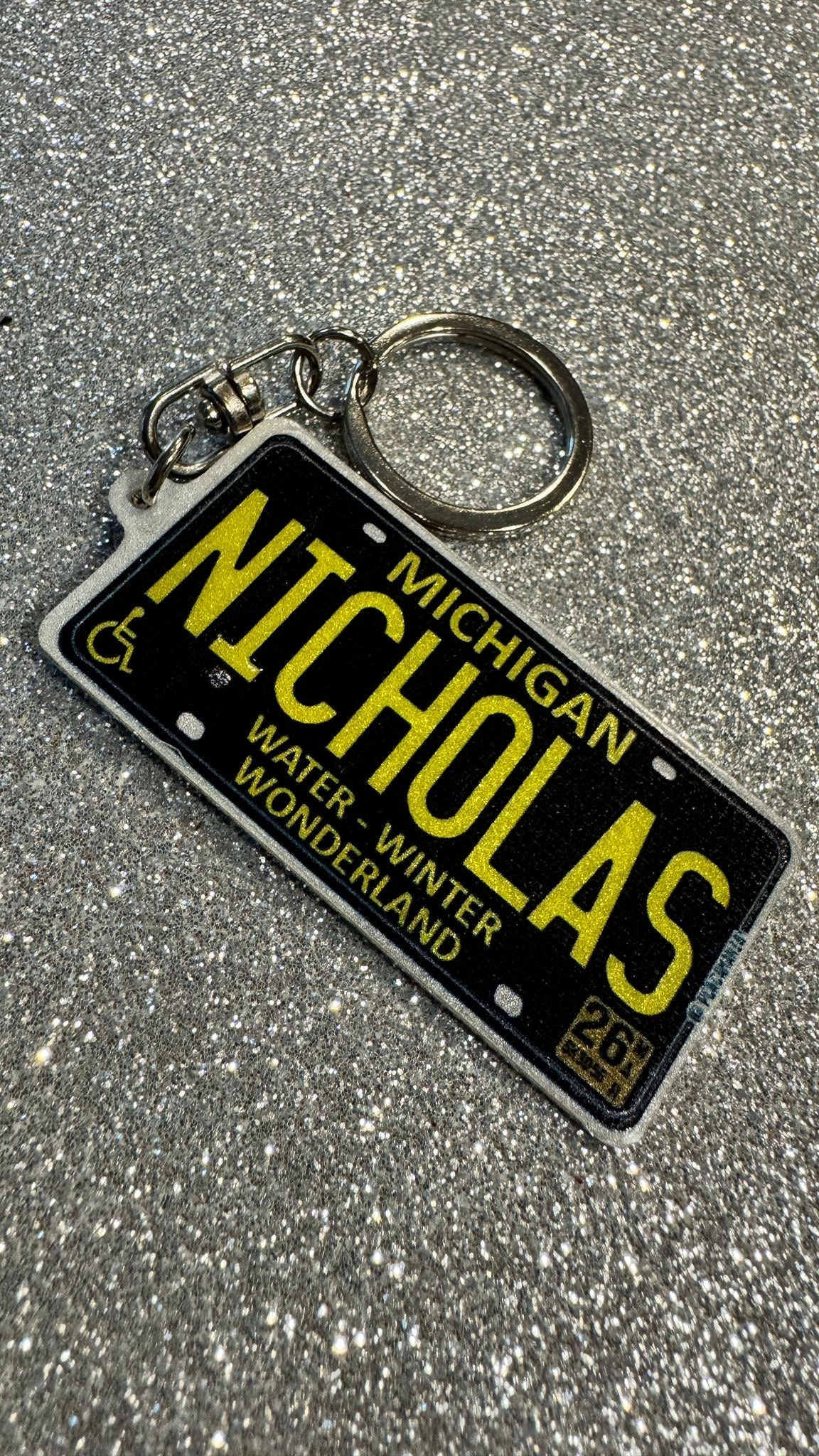 Custom US License Plate Keychain