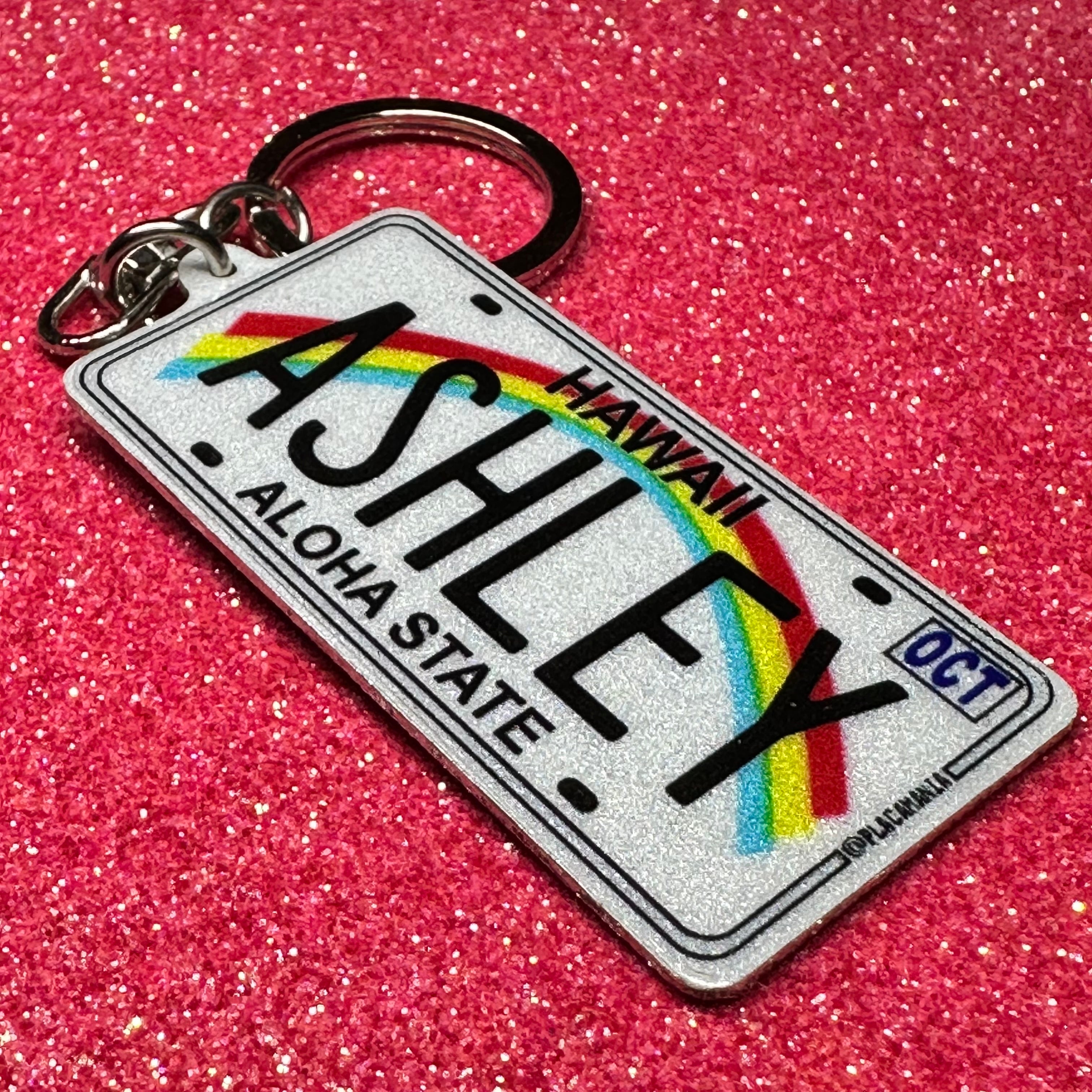 Hawaii License Plate Custom Keychain