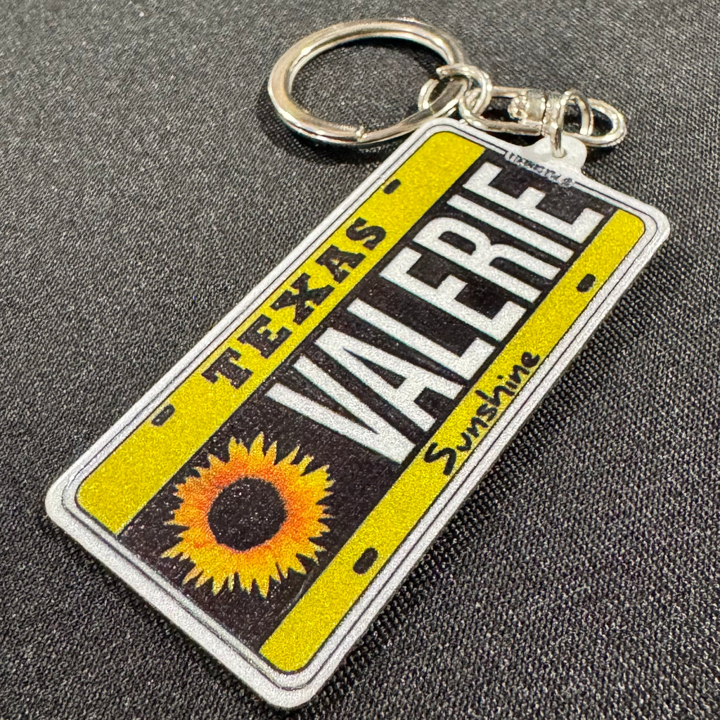 Custom US License Plate Keychain