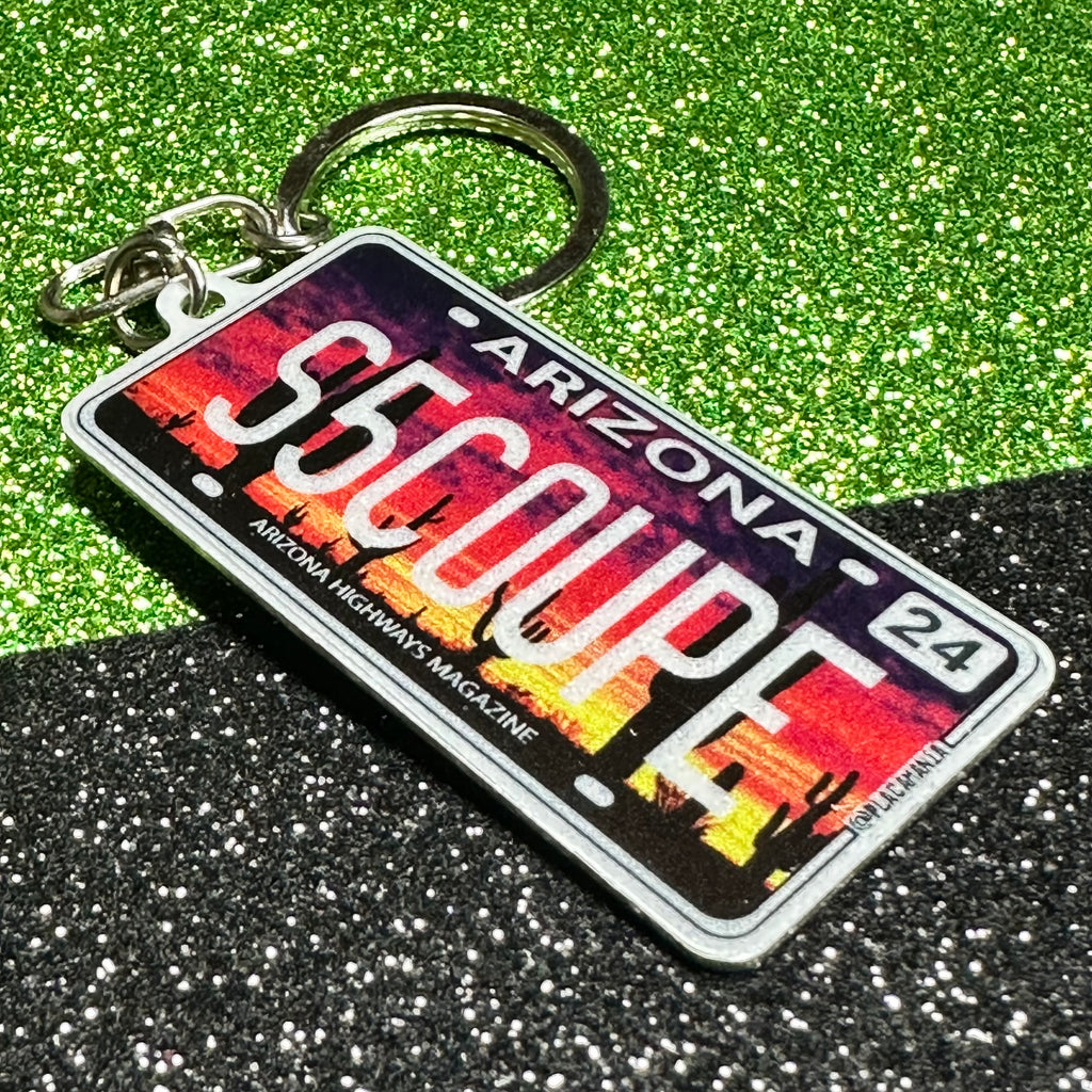 Arizona License Plate Custom Keychain
