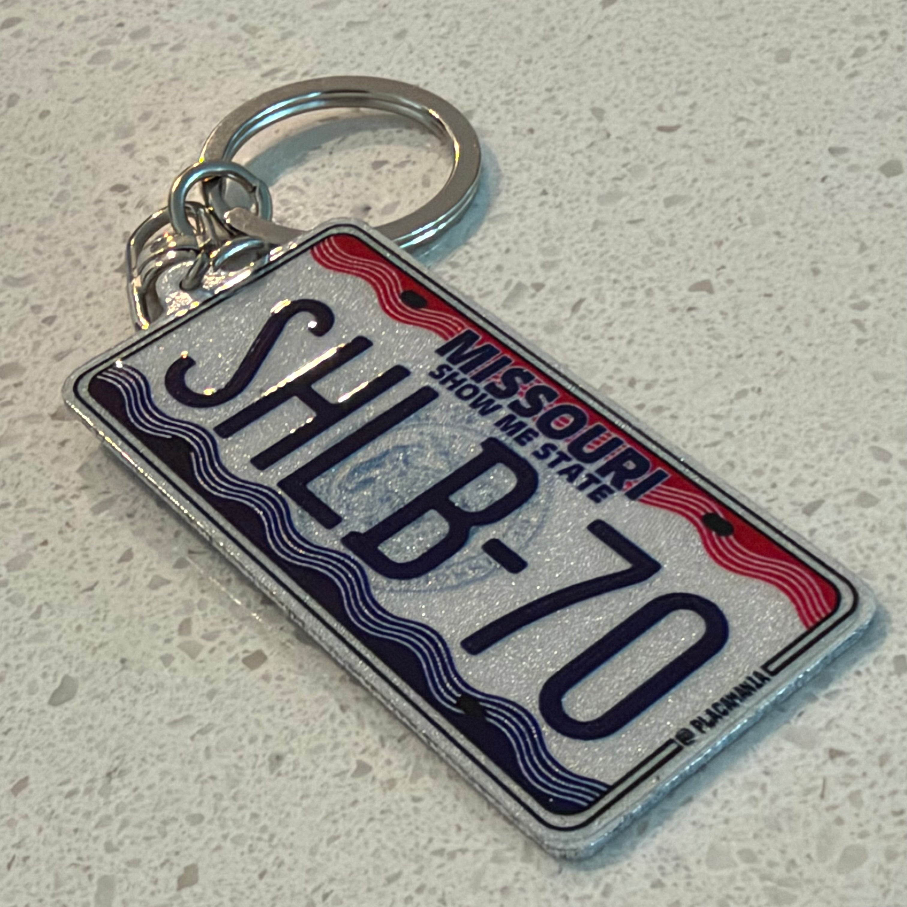 Custom US License Plate Keychain