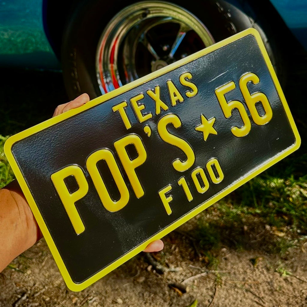 Custom US Aluminium Embossed Vanity License Plate