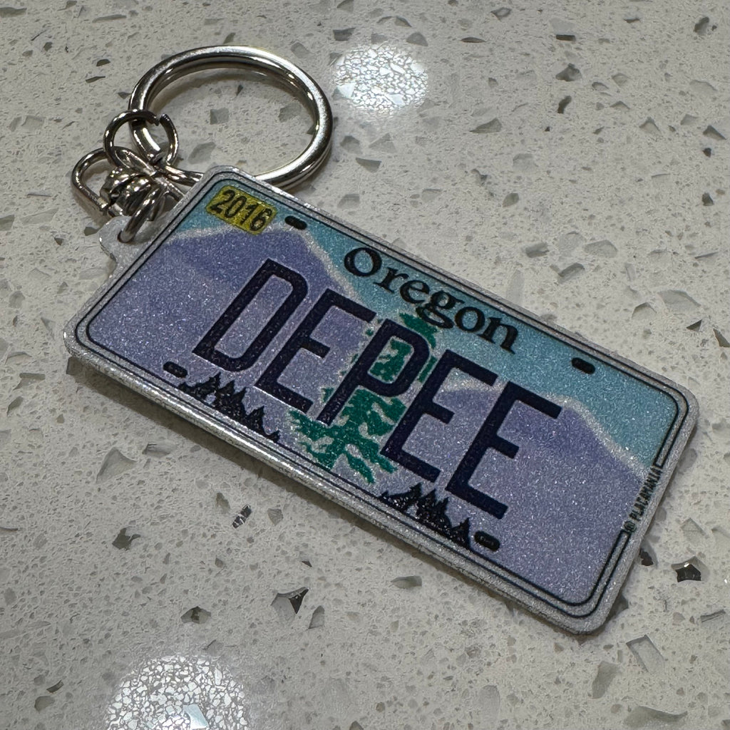 Custom US License Plate Keychain