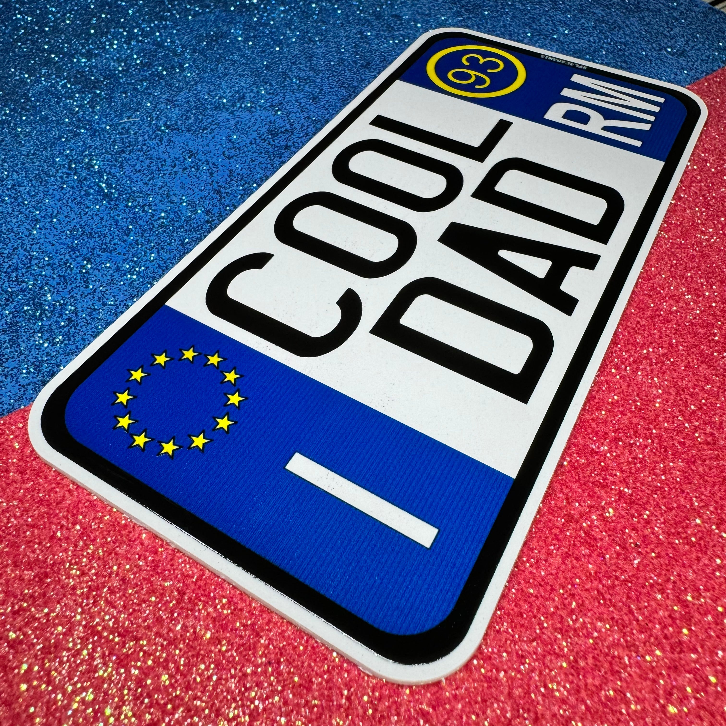 Custom Plastic Bike's License Plate