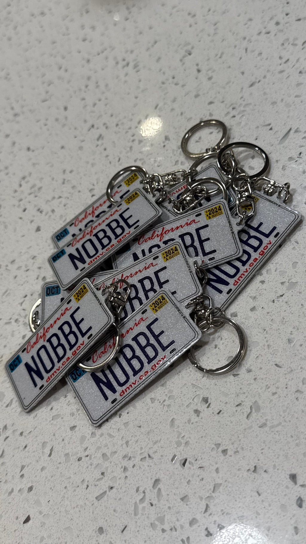 California License Plate Custom Keychain