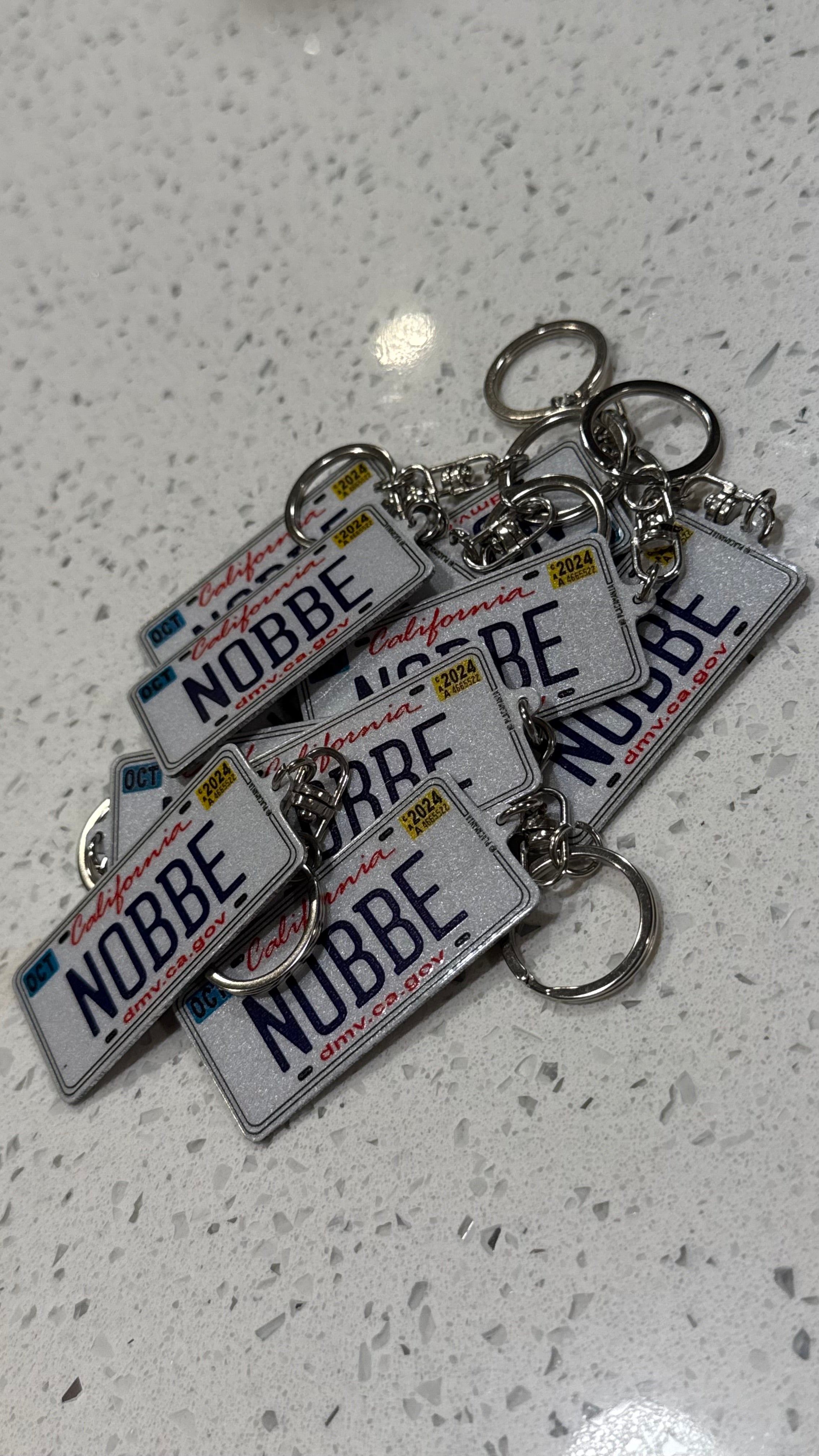 California License Plate Custom Keychain