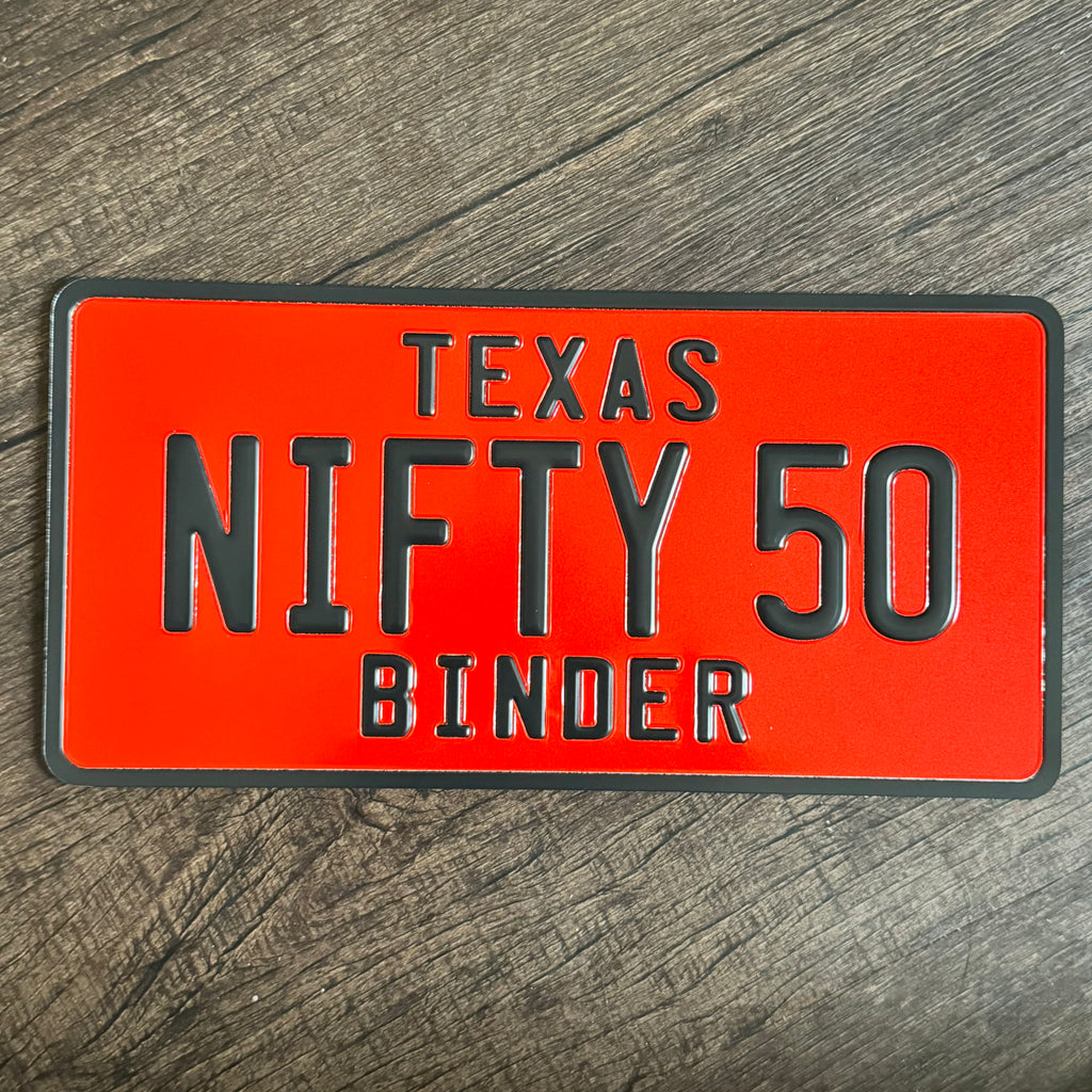 Custom US Aluminium Embossed Vanity License Plate