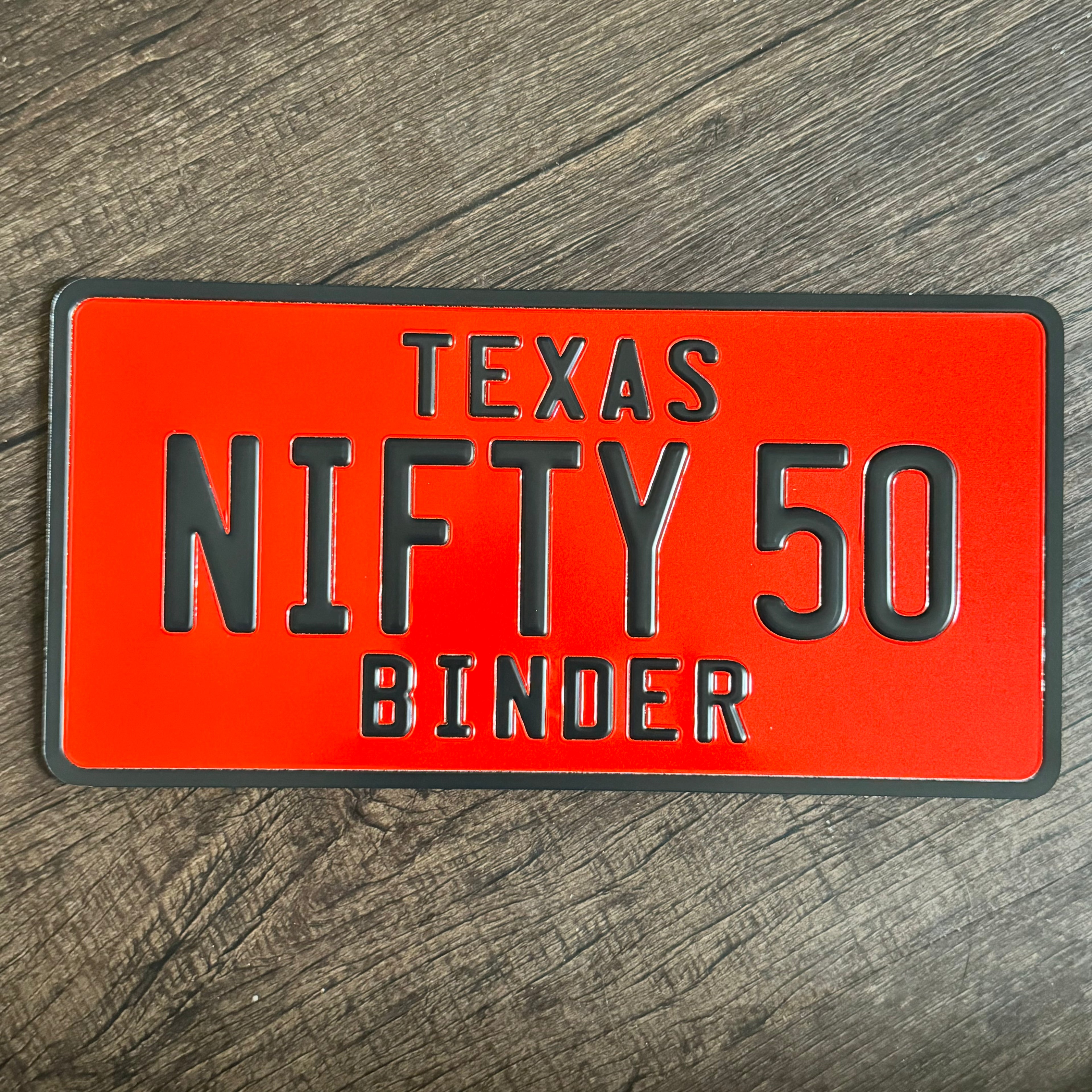 Custom US Aluminium Embossed Vanity License Plate