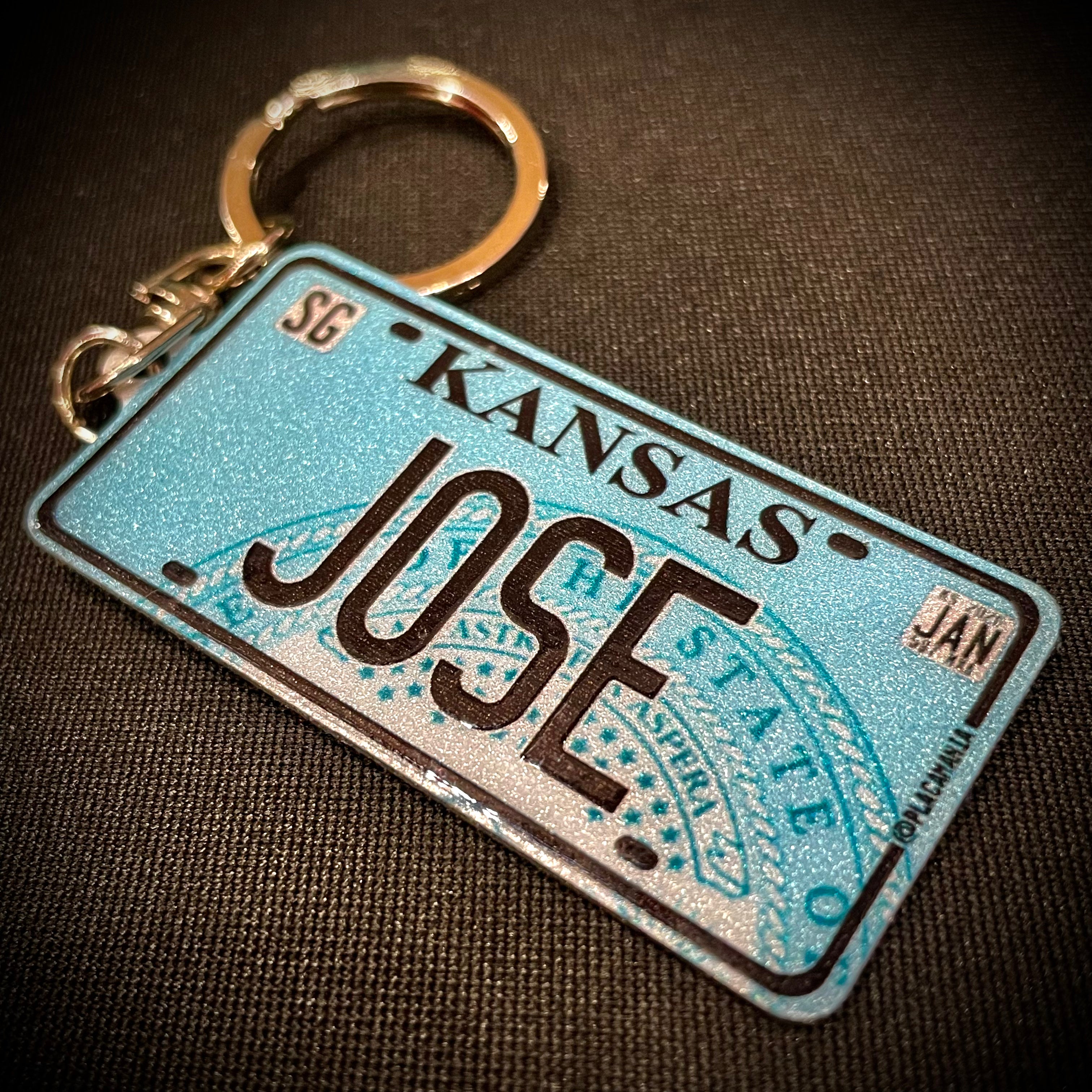 Kansas License Plate Custom Keychain