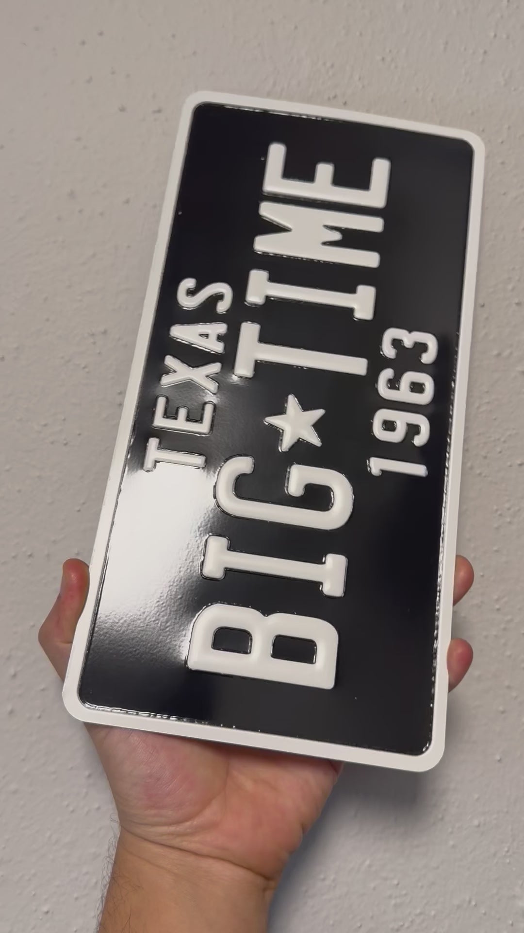 Custom US Aluminium Embossed Vanity License Plate