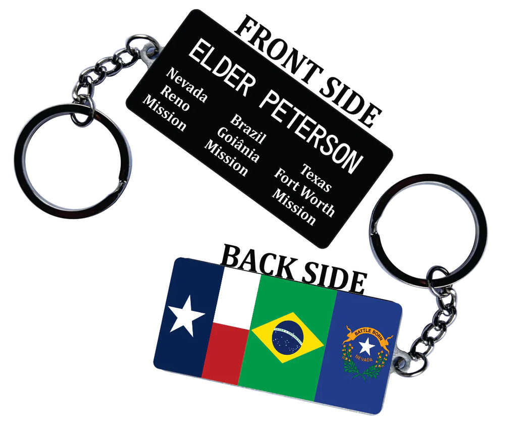 Personalized LDS Missionary Keychain