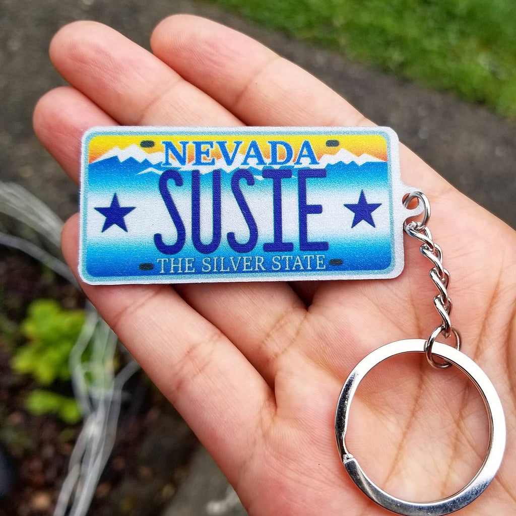 Nevada License Plate Custom Keychain