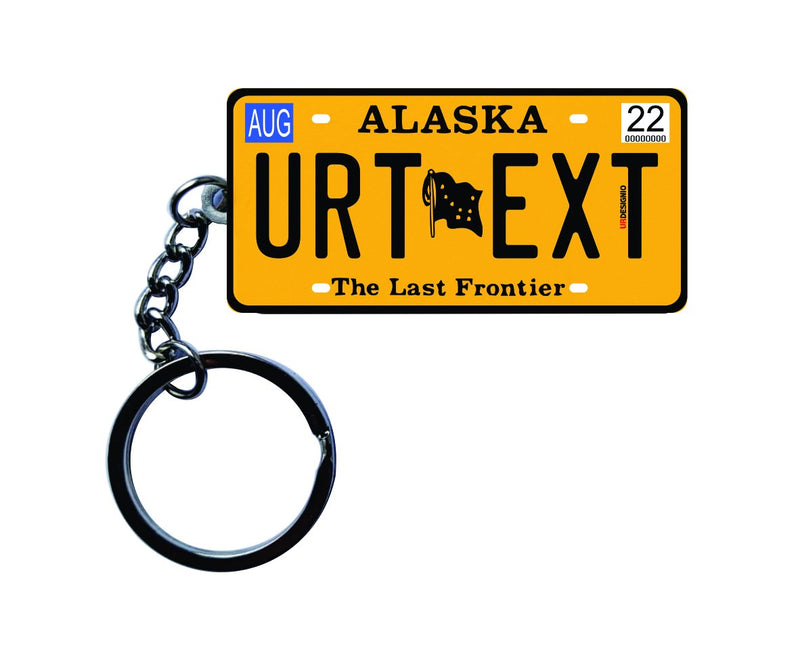 Alaska License Plate Custom Keychain