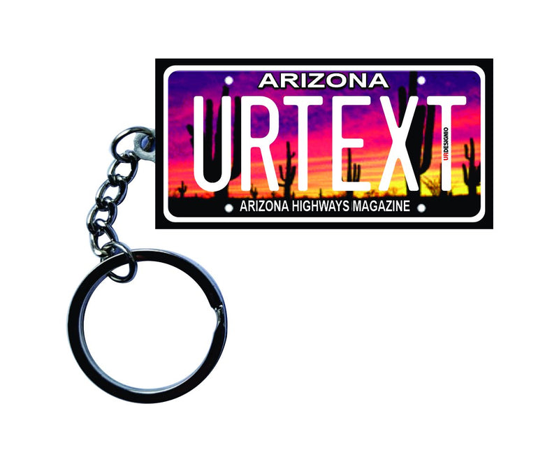 Arizona License Plate Custom Keychain