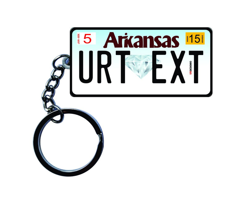 Arkansas License Plate Custom Keychain