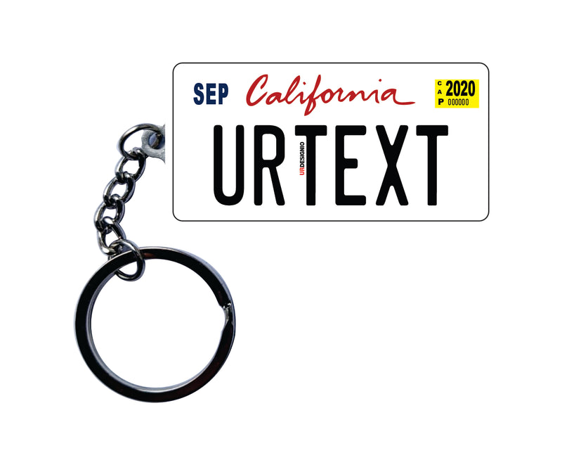 California License Plate Custom Keychain