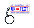 Washington DC License Plate Custom Keychain