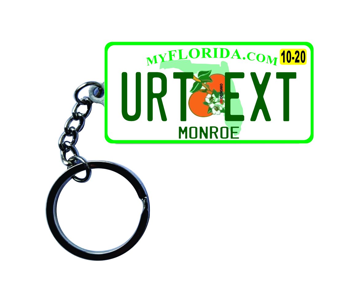 Florida License Plate Custom Keychain