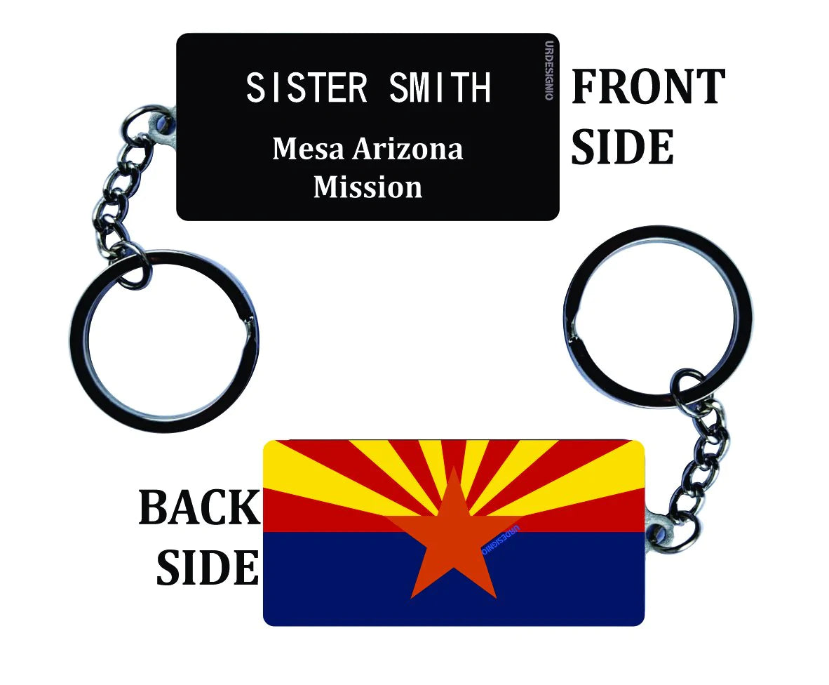 Personalized LDS Missionary Keychain